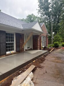 foundation for new front porch