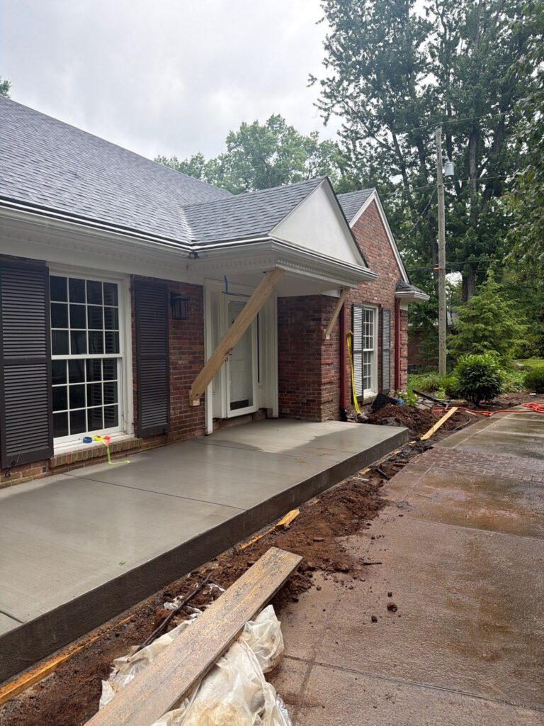 foundation for new front porch