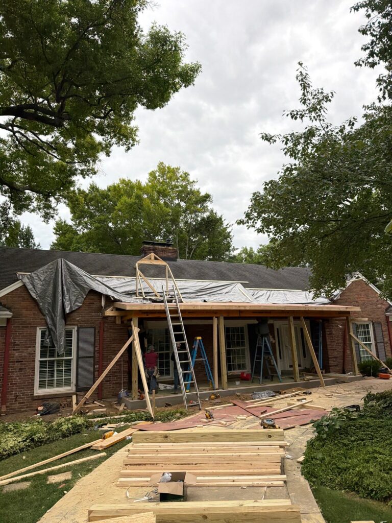 framing a new front porch
