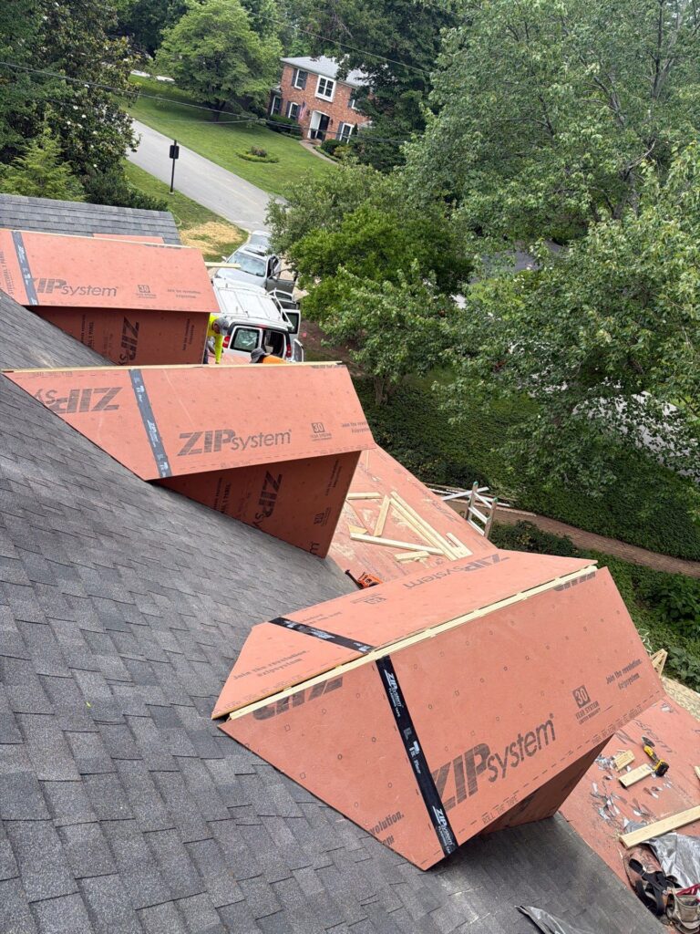 framing dormers on a house zip system