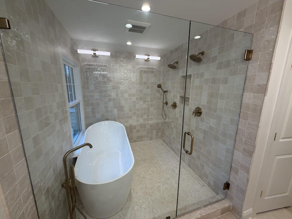 Wet room master bath